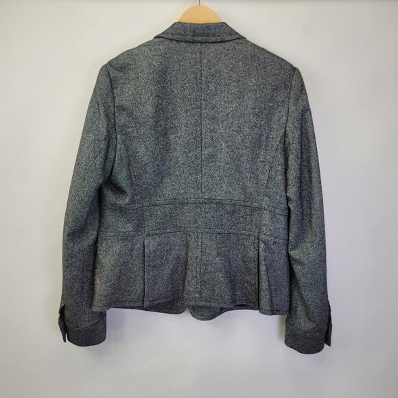 Talbots Blazer Size 12 Wood Blend Tweed Two Button Multiple Pockets Lined Career - Picture 5 of 11